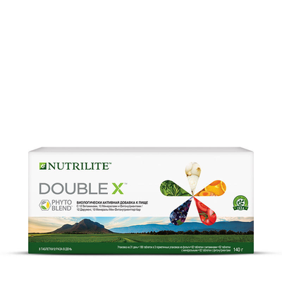 ЗДОРОВЬЕ КАЖДЫЙ ДЕНЬ    Nutrilite DOUBLE X с витаминами, минералами и фитонутриентами, 186 таб. (с пеналом)