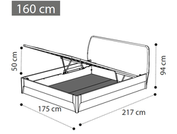 Кровать "Akademy" 160х200 см с подъёмным механизмом от Спальни Akademy Camelgroup в Севастополе и в