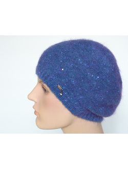 Голубой тонкий зимний берет для женщин Vizio Италия 6948 BO