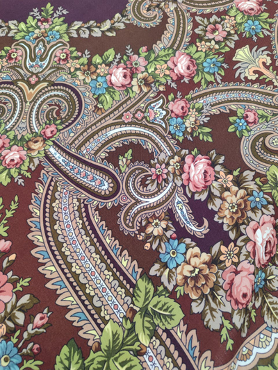 Павловопосадский платок Небесный 391-17