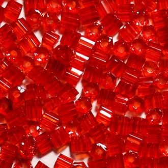 Бисер чешский preciosa рубка 11/0, красная прозрачная (90050), 50 грамм