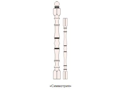 Балясина срощенная МОДЕРН сосна 50мм*50мм*90см