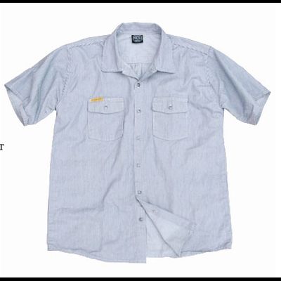 Рубашка Prison Blues® HICKORY WORK SHIRT [Пуговицы/Короткий рукав]