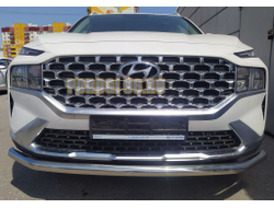 Защита переднего бампера d60 для Hyundai Santa fe 2021-2024