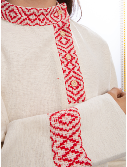 Косоворотка ткачество "Сила Души" белая